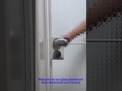 Porte de chambre en verre avec cadre en aluminium