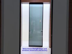 Sliding door with glass 