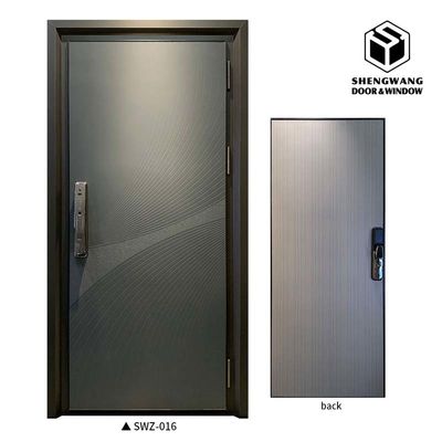 Porte d'entrée en aluminium sécurisée porte de verrouillage à plusieurs points salon Porte d'entrée en aluminium moderne
