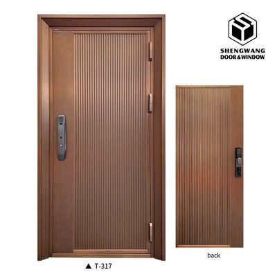 ODM Swing Aluminium Porte de jardin pour piétons Imitation de cuivre Finition de surface Porte métallique extérieure