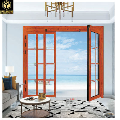 Fermeture porte PT rouge en poudre enduite en aluminium porte coulissante PT 2 mm cadre
