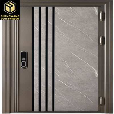 Porte d'entrée en acier inoxydable personnalisée en noir