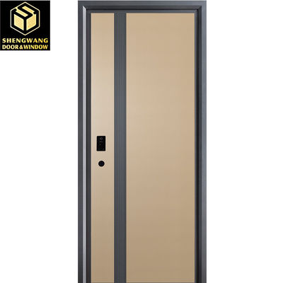 Résistance à la corrosion Porte d'entrée en aluminium à impact durable Porte d'entrée en aluminium moderne pour les maisons