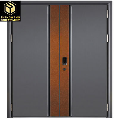 Couleur grise personnalisée porte de chambre en aluminium porte de chambre ignifuge