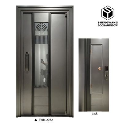 Porte de jardin en aluminium pivotante Système de verrouillage à plusieurs points sécurisé Porte latérale en aluminium