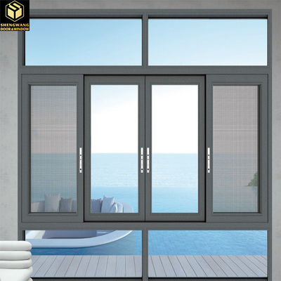 Moderne manche à levier fenêtres coulissantes en aluminium fenêtres coulissantes en aluminium pour balcon