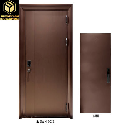 Porte de salle d'aluminium de 5 mm HPL Fire avec cadre en aluminium et serrure pour la sécurité