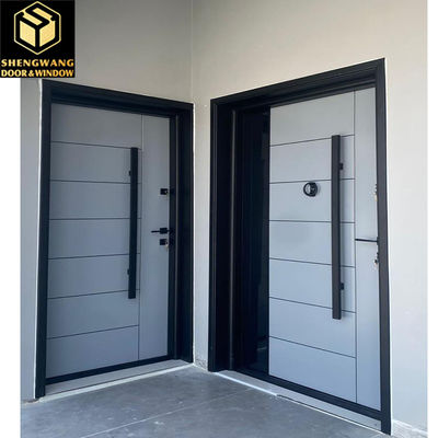 Porte de chambre en aluminium anti-déformation avec squelette en bois massif pour la durabilité