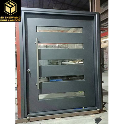 Swing gauche en acier inoxydable pour la porte métallique de sortie brun avec porte d'incendie swinging