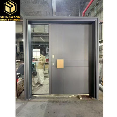 Porte de jardin en aluminium peinte sur mesure Porte d'entrée principale en aluminium pivotante avant