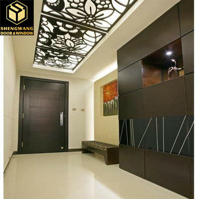 Porte de chambre en aluminium recouverte de poudre de 45 mm, résistance au feu de 1,0 heure Porte insonorisée