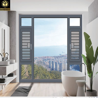 fenêtre coulissante en aluminium revêtue de poudre avec fenêtre en aluminium noir
