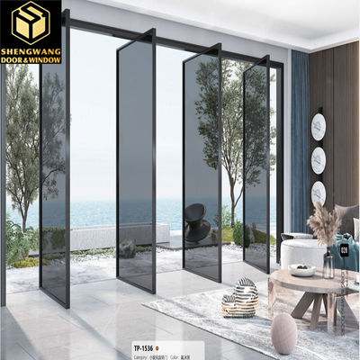 Porte en verre pliable en aluminium personnalisable pour les hôtels légère durable