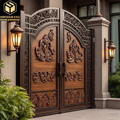 Pas de traitement de peinture Porte latérale en aluminium résistant au feu résistant aux bactéries MDF Porte intérieure