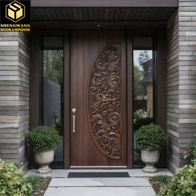 Porte en aluminium de 60 mm et 70 mm d'épaisseur pour chambre appartement avec porte en acier incendie