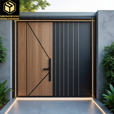 Swing gauche gris maisons en acier inoxydable porte de la maison porte s'ouvre vers l' extérieur imperméable