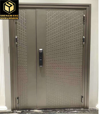 Peinture en PU avec de l'or Porte de chambre en aluminium pour OEM Porte d'incendie interne