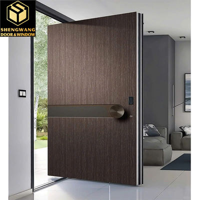 Portes en verre coulissantes en aluminium noir étanche au feu Porte en verre en aluminium commercial