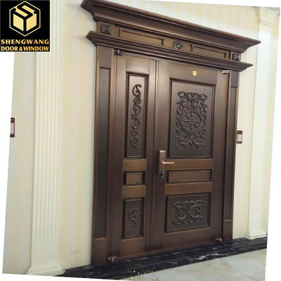 ODM Swing Aluminium Porte de jardin pour piétons Imitation de cuivre Finition de surface Porte métallique extérieure